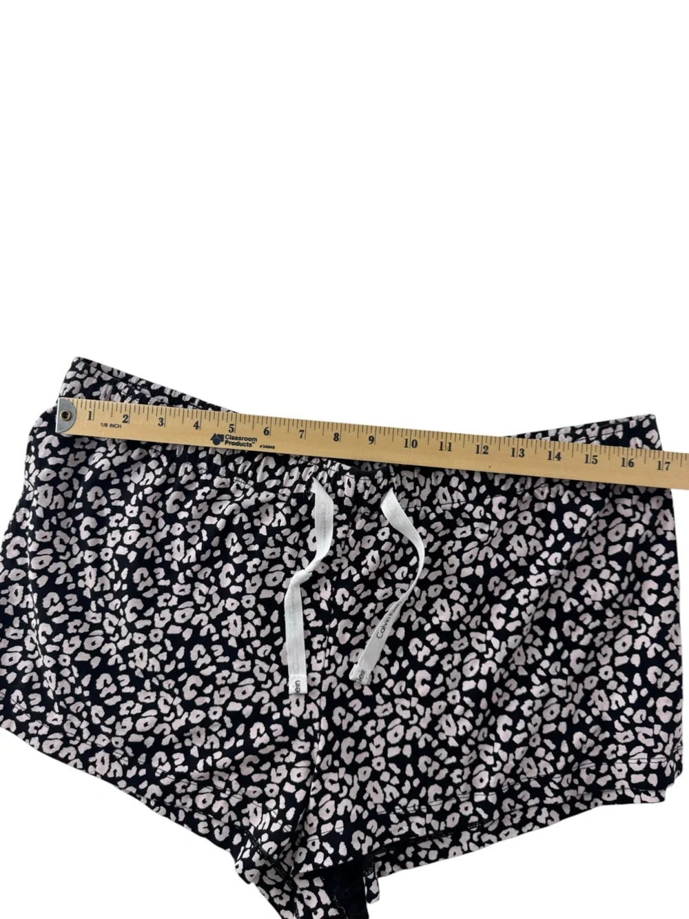 Calvin Klein Black & White Leopard Print Cami Short Pajama Set xl